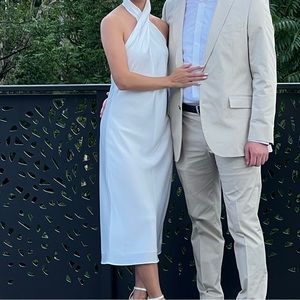 Show Me your Mumu Haltered satin midi dress